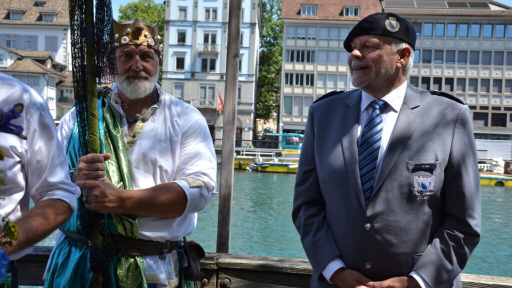 Taufpate war Hauptmann André Graf, Chef Kommissariat Wasserschutzpolizei.